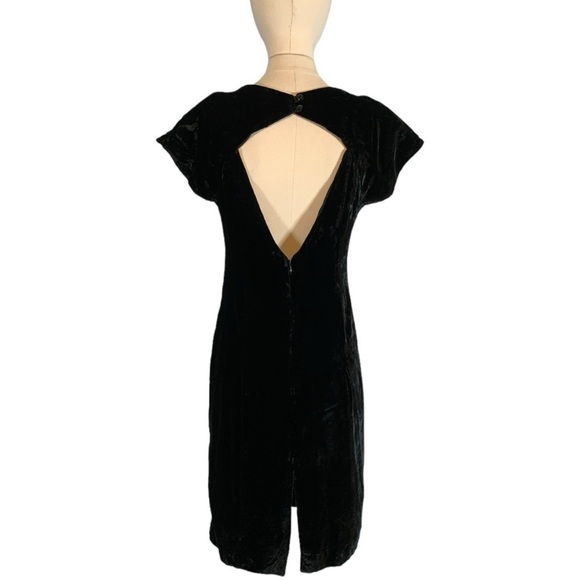 Vintage Jessica Howard Velvet Midi Dress Size Medium - Picture 4 of 9